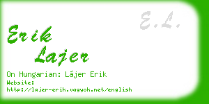 erik lajer business card